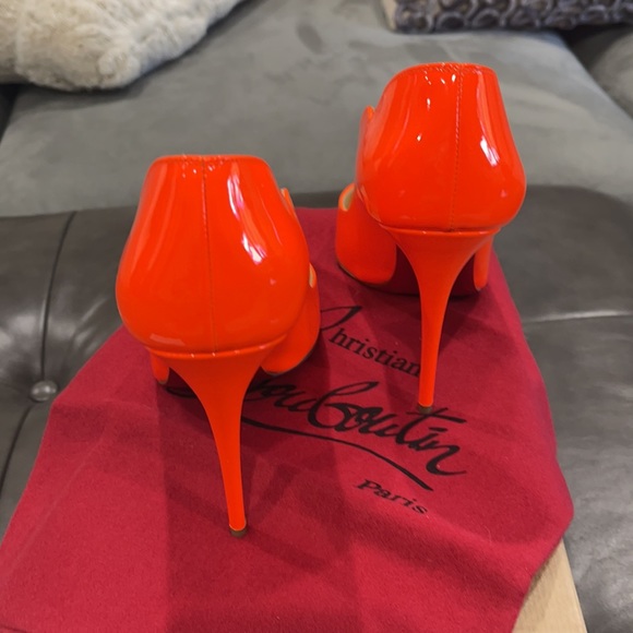 CHRISTIAN LOUBOUTIN HOT CHICK ORANGE 37 - Picture 4 of 6